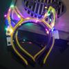 10/20/30pcs Girl Women Led Glow Cat Bunny Ear Hairband Light Up Flash Headband Glow In the Dark Birthday Wedding Party Supply