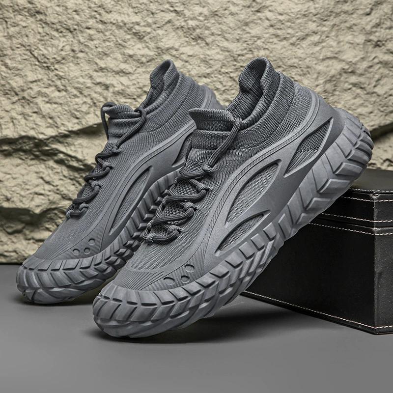 Flyknit Men's Breathable Lazy Shoes, One Foot Casual and Versatile Outdoor Men's Casual Shoes