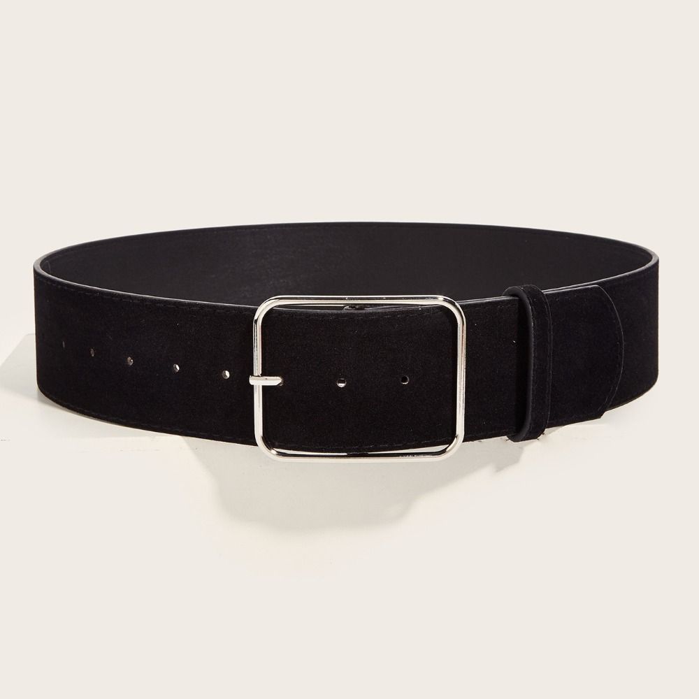 Maillard Styles Suede Leather Wide Belt Luxury Design Casual Business Waist Strap Versatile Trendy Pin Buckle Waistband Gifts
