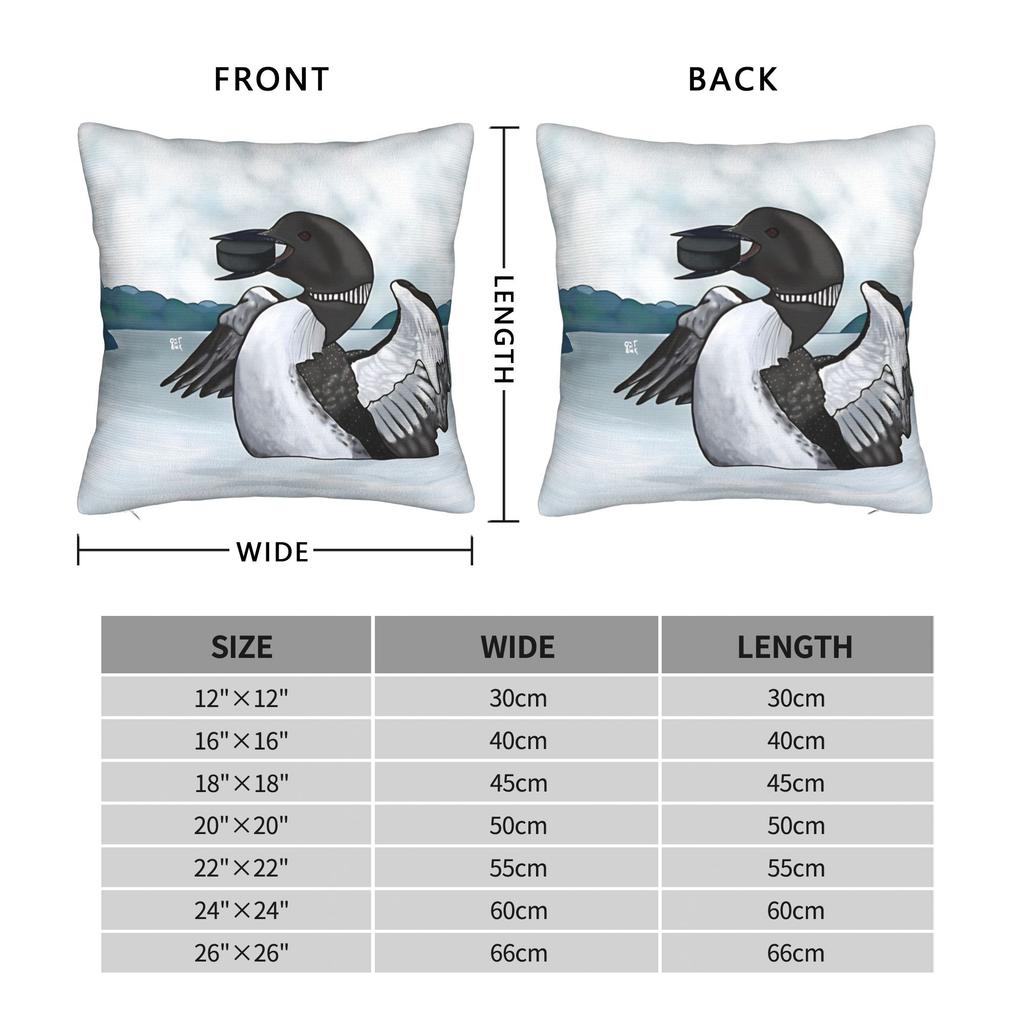 Heated Rivalry Inspired Hockey Puck Loon Square Pillow Case Cushion Covers Novelty Zipper Decorative Pillowcase For Home 45X45Cm