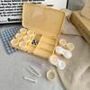 6Pcs/Set Creative Apple Print Portable Contact Lens Box Companion Care Box Contact Lens Case For Travel