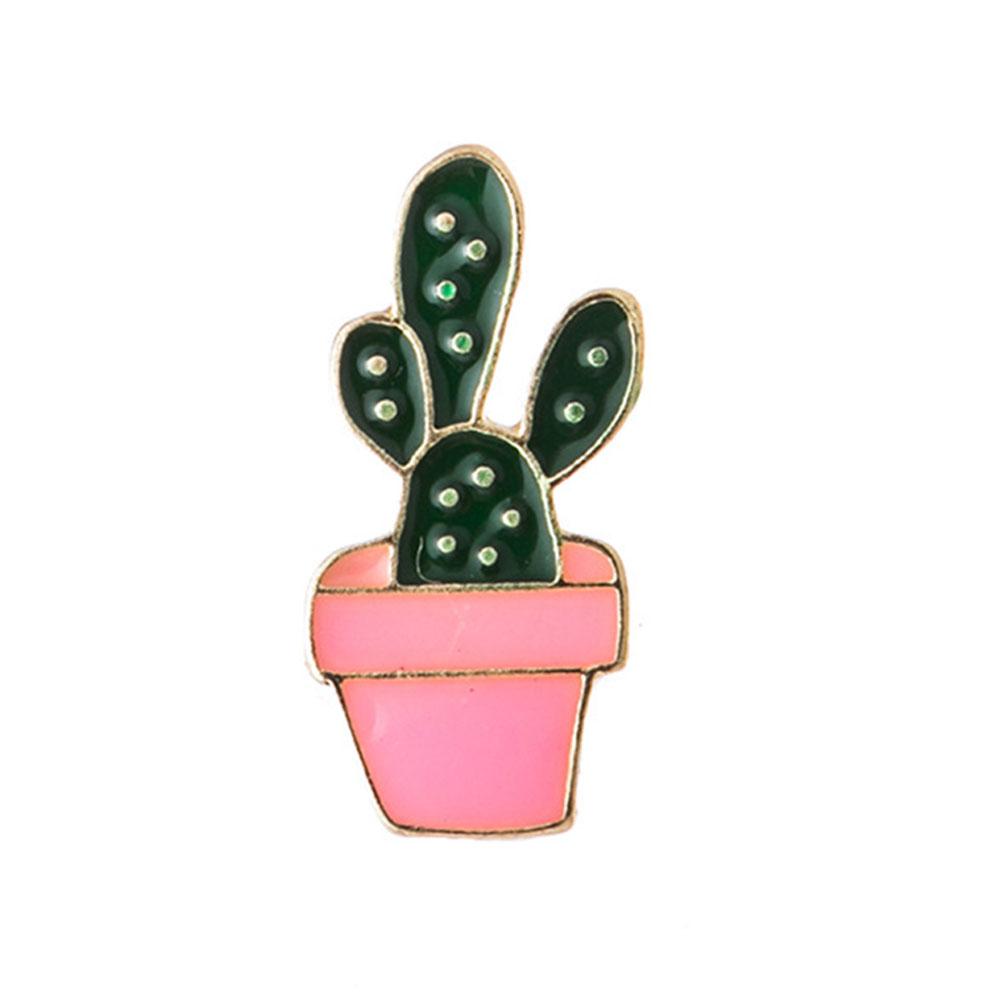 Cute Cactus Plant Pin Enamel Brooch Sweater Accessories Bag Badge Wedding Banquet Jewelry