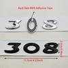 New 3D ABS Chrome Black Logo 308 Emblem Letters Sticker Car Rear Trunk Badge For Peugeot 308 SW GT Line GTI T9 T7 P5 Accessories