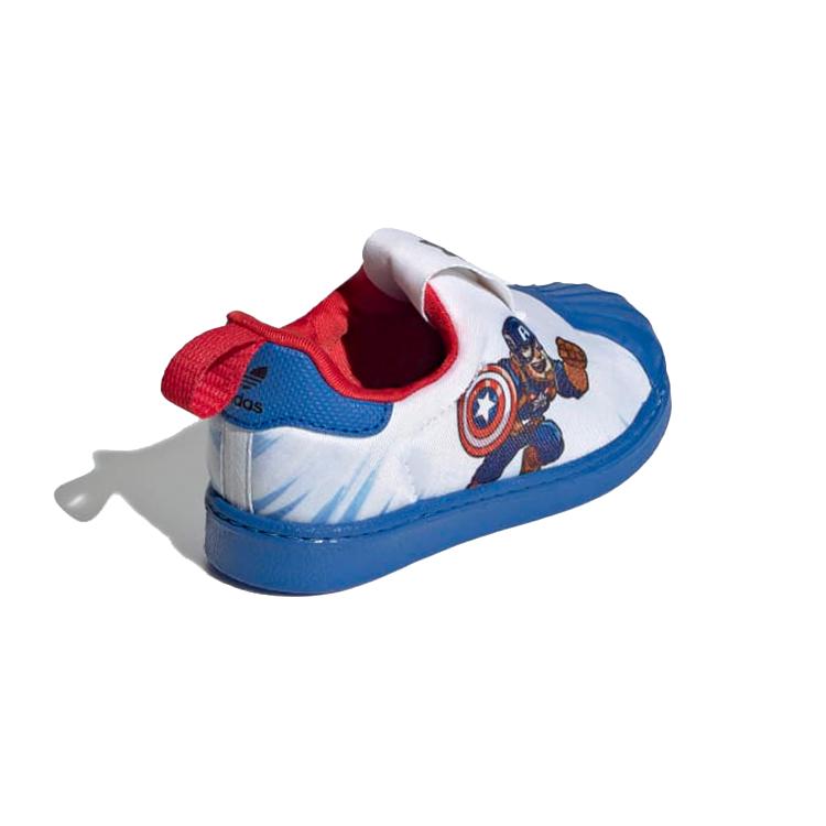 adidas Originals SUPERSTAR 360 Breathable Low Top Toddler Shoes White Blue Red Infant And Toddler FX4882
