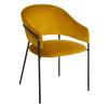 "Siron" Armchair In Atmosphera Velvet - Mustard