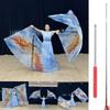 Con Bastoni Telescopici Bandiere Rettangolari Multicolore Accessori per Danza Performance di Danza