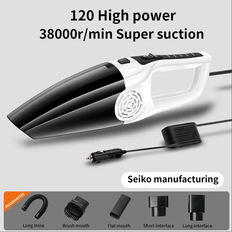 Automotive Multi-function 120W High Power Dry and Wet Dual-use Vacuum Cleaner Portable Mini Wired Car Vacuum Cleaner