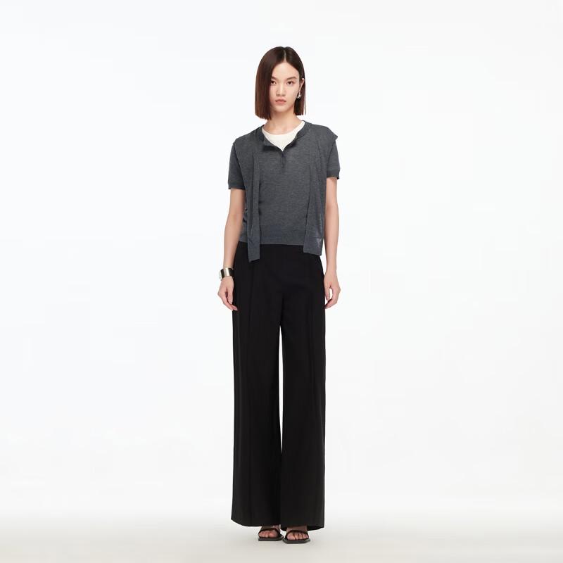 VEROMODA Faux Two-Piece Wool Blend Knit Top M