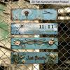 2D Flat 4Pair/Set Rustic Teal Floral Dragonfly Dandelion Aluminium Decorative Sign, Inspirational Quote Make A Wish Just Breathe Decorative