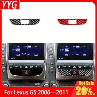 Kohlefaser Warnleuchte Notleuchte Panel Auto Zubehör Innenabdeckung Verkleidung Aufkleber ModifikationFür Lexus GS 2006—2011