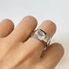 New Trendy Gold Color Star Shape Open Rings For Women Men Punk Hip Hop Metal Cross Adjustable Couple Rings Y2K Jewelry Gift