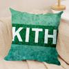 Classic Logo KKITH Cushion Cover Short Plush Doublesided Print Square Throw Pillow Covers Sofa Home Cushion Decor