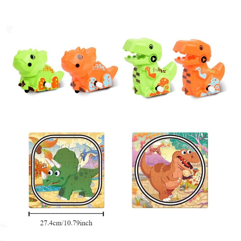 Plastic Dinosaur Track Car Toys Board Gams DIY Rail Assembled Puzzle  Preschool Boy and Girl