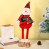 Christmas Decorations Figurine with Retractable Spring Legs Christmas Ornament Christmas Plush Doll for Home Decorations