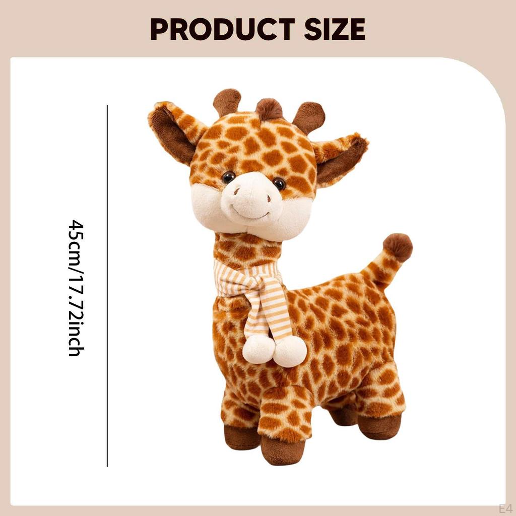 Giraffe Pillow Toy Doll Stuffed Animal Decorative Soft Cartoon Children Kids Birthday Gift for
