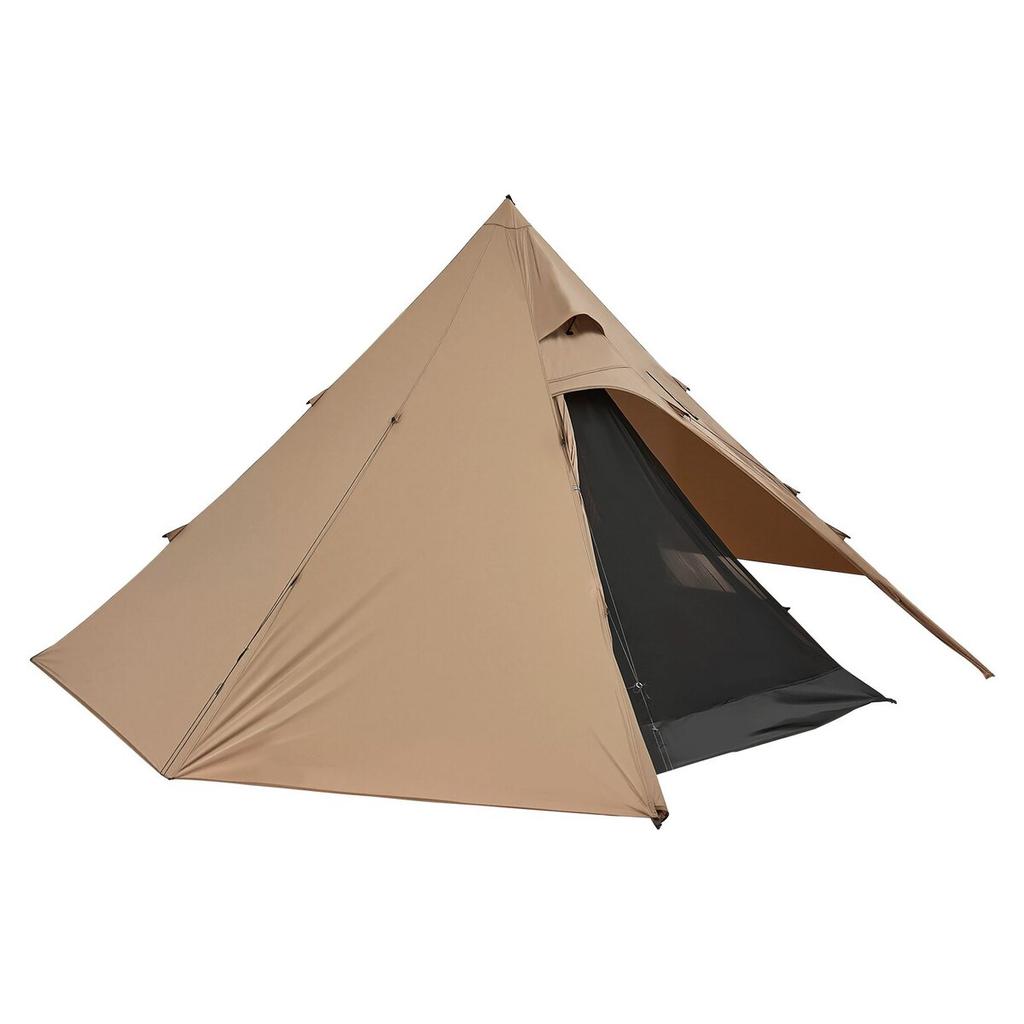 Hot Tent for 4 Persons, Camping Tipi Hot Tents with Stove Jack & Inner Tent, Portable Winter Camping Tents with Snow Skirt, Easy Setup, Waterproof 4
