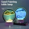 2023 High Quality LED Sand Light Dynamic Sand Picture Frame RGB USB Hourglass Light 3D Deep Sea Sand Scene Dynamic Display Decorative Night Light