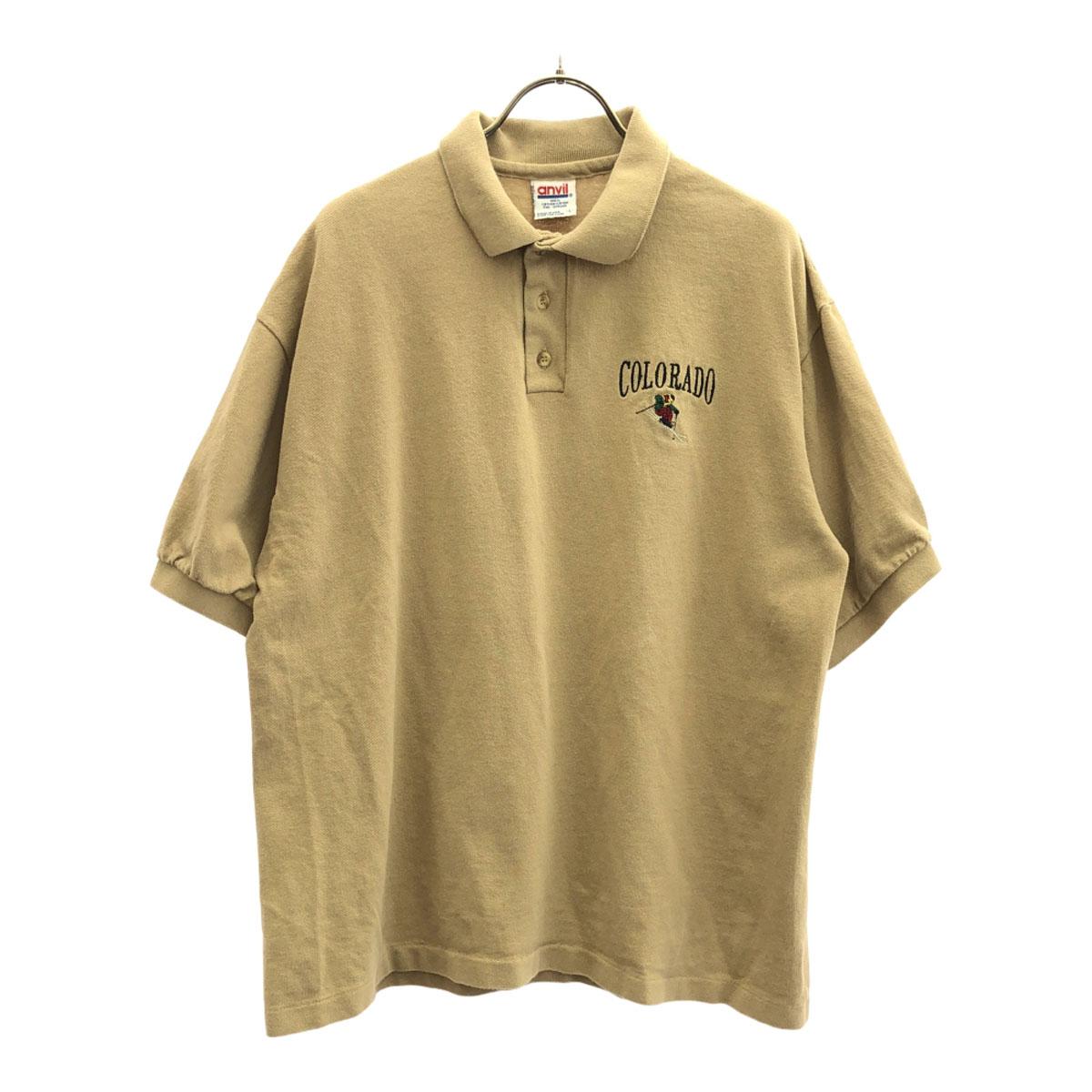 

anbil 90-е годы Сделано в США Старая вышивка Футболка-поло с коротким рукавом Мужская Б/У