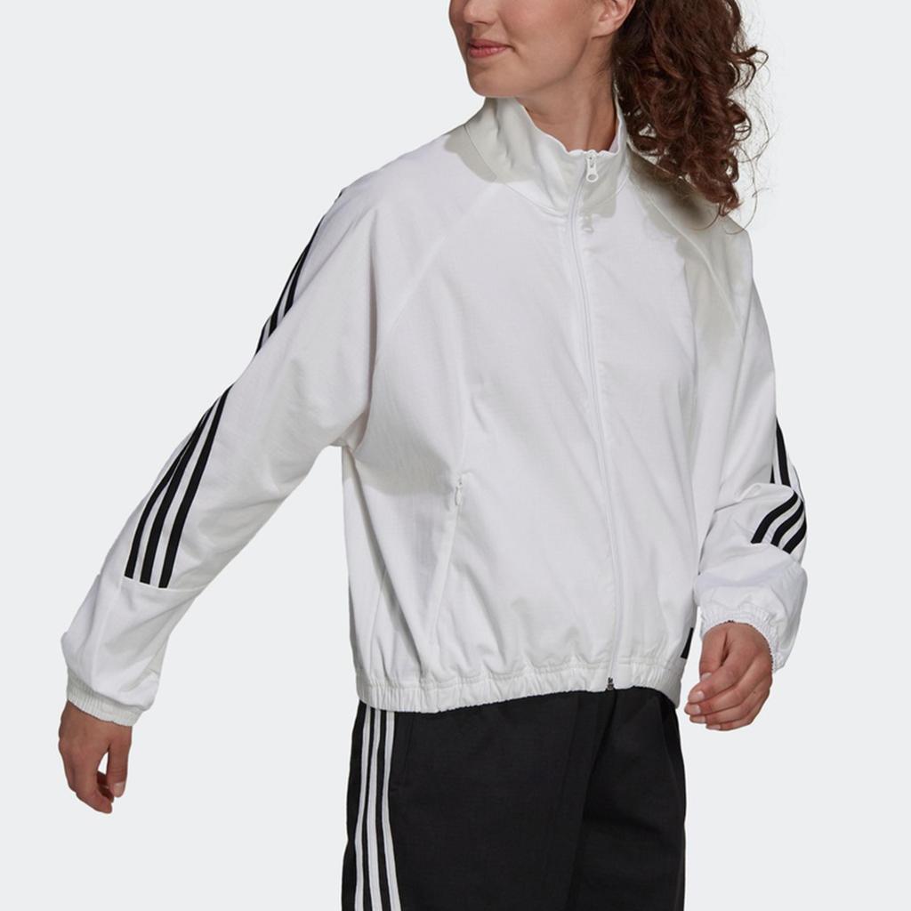 Adidas Sportswear Future Icons Stand Collar Loose Fit Track Jacket Women White H21577