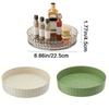 Plastic 360° Rotating Kitchen Spice Rack Non-Slip Fruit Plate Tray Cabinet Organizer  Desktop
