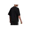 Adidas Logo Breathable Solid Color Casual Sport Short Sleeve T-Shirt Men Tops Black H61130