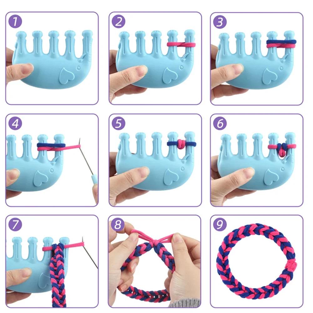 Children's Crafts Handmade Toys Elastic Bracelet Diy Woven Set Toys Knitting Machine Toys for Girls Kids Christmas Gifts Kids