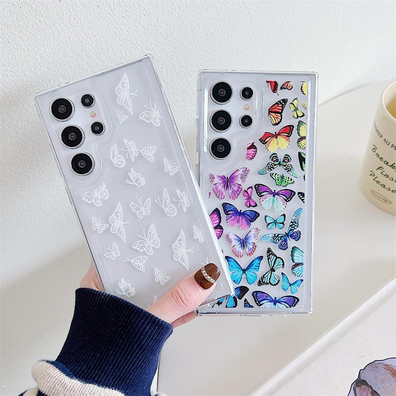 Butterfly Clear Case For Samsung Galaxy A15 A35 A55 A25 A54 A14 A24 A34 A13 A53 A23 A33 A73 A52 A32 A72 Soft TPU Back Cover