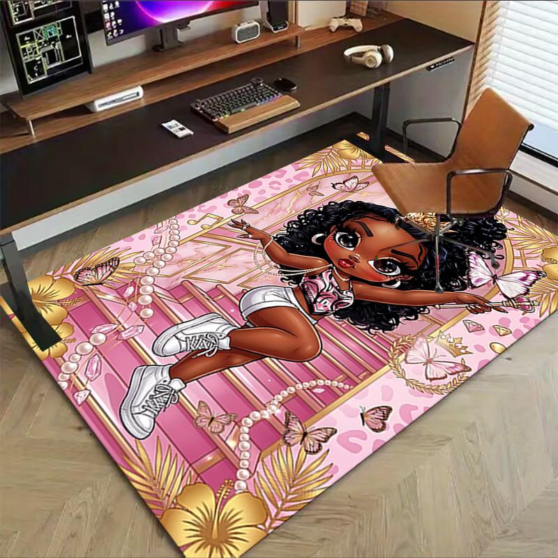 1PC Princess Butterfly Non-Slip Floor carpet, Office, family, bedroom, Studio - Large Area Rug, Decorative Mat, Longlasting Material-C0438