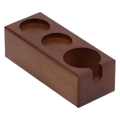 3?Holes Wood Coffee Tamper Holder Coffee Portafilter Storage Rack Stand Organizer