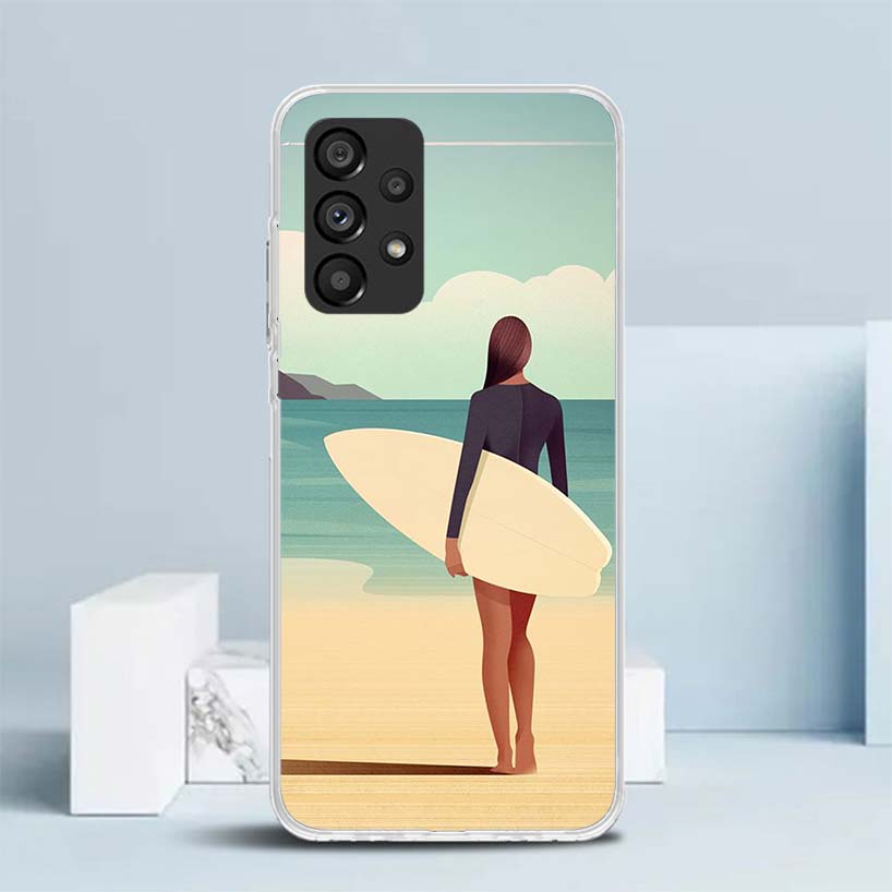 Surf Board Aesthetic for Samsung Galaxy A17 A37 A57 A16 A26 A36 A56 A15 A14 A55 Phone Case A13 A53 A25 A35 A24 A34 A23 A33 Galax