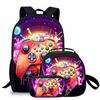 Trendy Popular Novelty game pad 3D Printed 3pcs/Set student School Bags Travel Notebook Backpack Crossbody Lunch bag Pencil Case