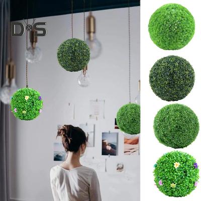 Sztuczna roślina Topiary Ball Decoration Faux Bukszpan Ball Odporny na promieniowanie UV Realistyczny wielowarstwowy zewnętrzny ogródek na werandzie Fałszywe zielone liście Sfera