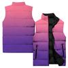 Ladies' Casual And Fashionable Sleeveless Vest Gradient Color Printing Cotton Jacket