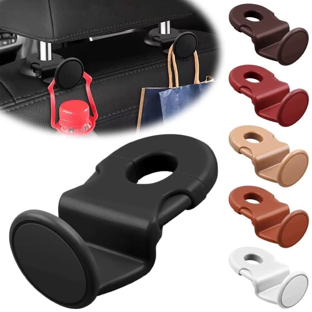 2Pcs Multi-functional Car Back Seat Hook ABS Car Headrest Hooks Vehicle Organization