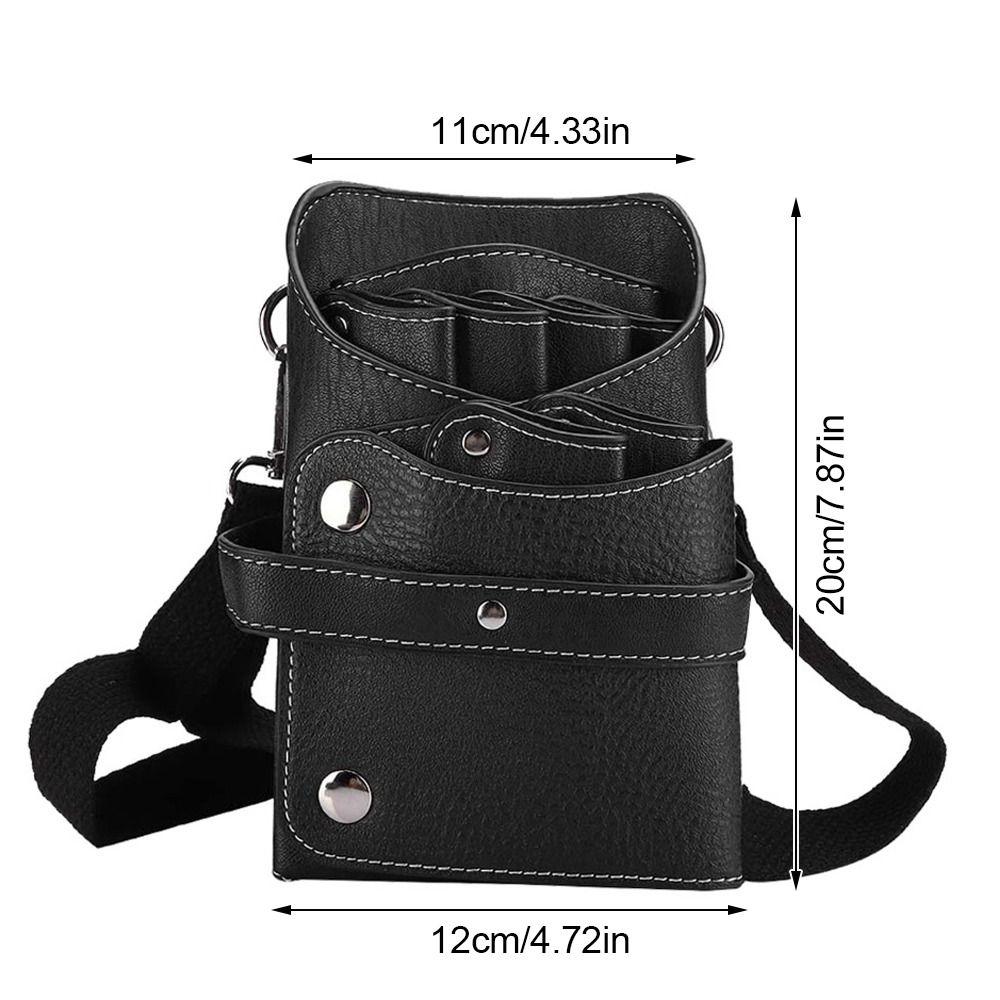 Adjustable Strap Hairdressing Tool Storage Bag PU Leather Stylist Tool Organizer For Hairdressers