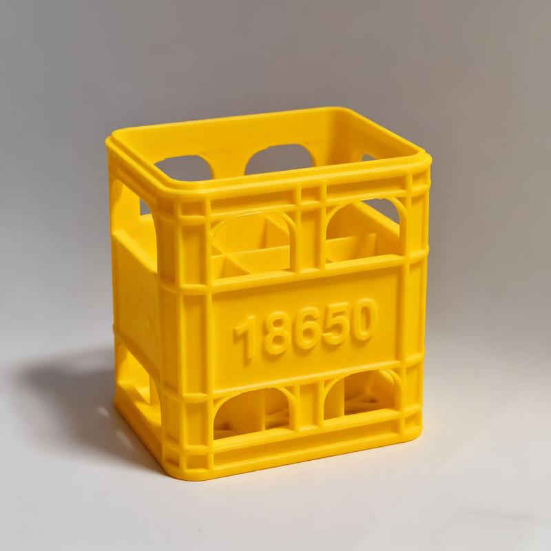 3D-gedruckte Bierkisten-Stil Batterieaufbewahrungsbox Nein. 5 Aa Nein. 7 Aaa 18650 Batterie Stapelbarer Aufbewahrungskorb