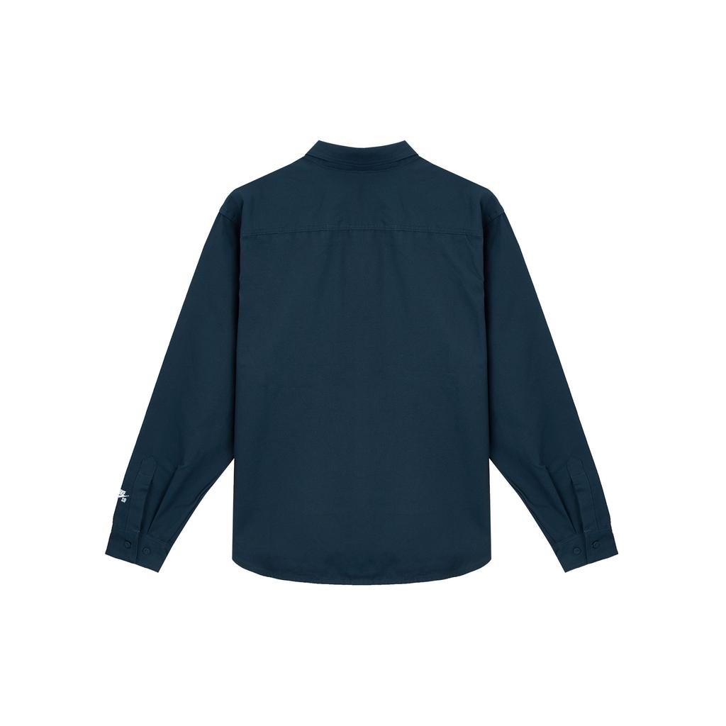 Nike SB Solid Color Fashion Comfortable Outdoor Sports Training Casual Multi-Pocket Long Sleeve Shirt Men shirts Navy-Blue FV7346478