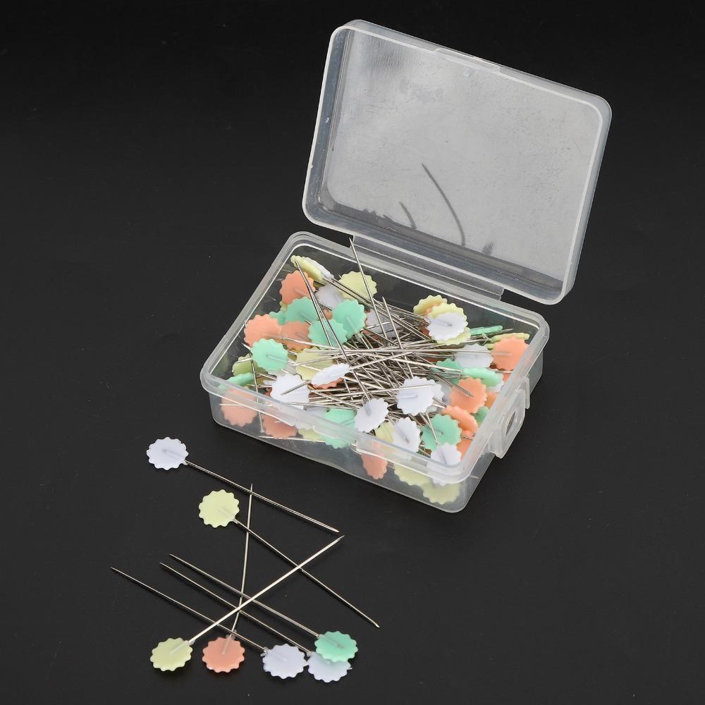 200pcs Flower Head Sewing Pins Multicolor Quilting Pins Versatile Straight Pins  For Household DIY