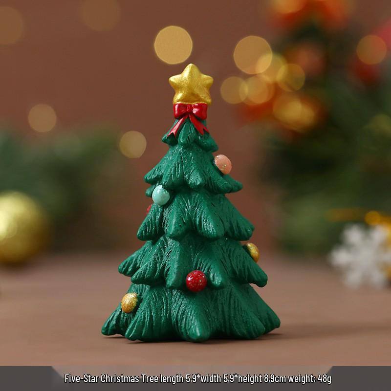 Christmas Tree Micro Scene Resin Ornaments