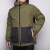 Adidas Colorblock Logo Print Hooded Down Jacket Men Outerwear Army-Green H23085