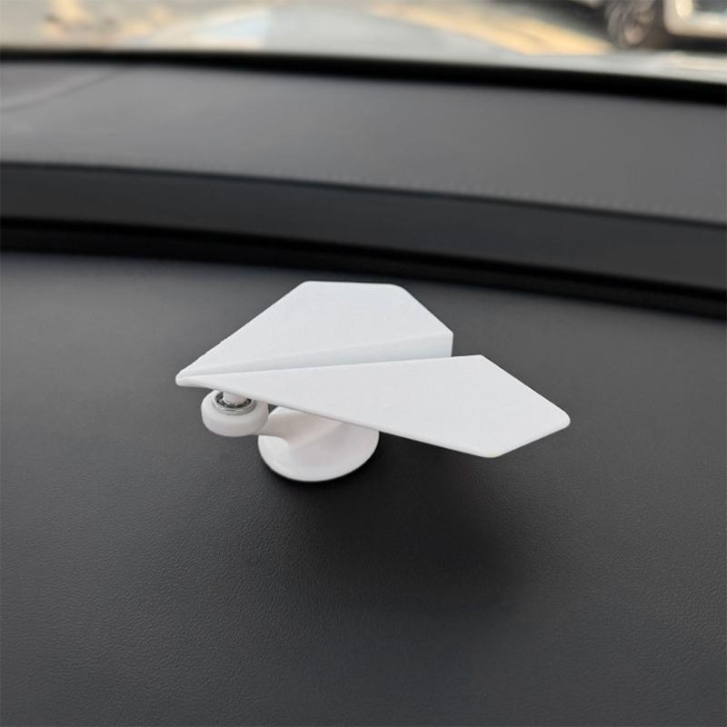 Solar Powered Rotating Airplanes Car Accessory Dashboard Decoration ABS Craft with Secure Silicone Mount for Long Travel
