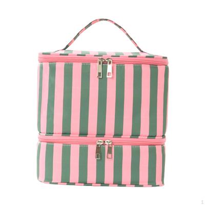 Nagellack-Transportkoffer Doppellagige Tasche Make-up-Organizer Maniküre-Werkzeughalter Kosmetik-Gel
