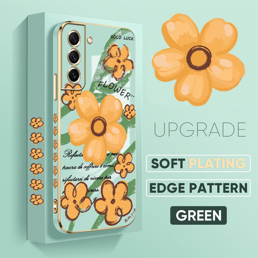 Colorful Printing Patterns Square Edge Pattern Casing Plated Phone Shell Luxury Plating Soft Phone Case for iPhone Motorola Moto OnePlus Samsung