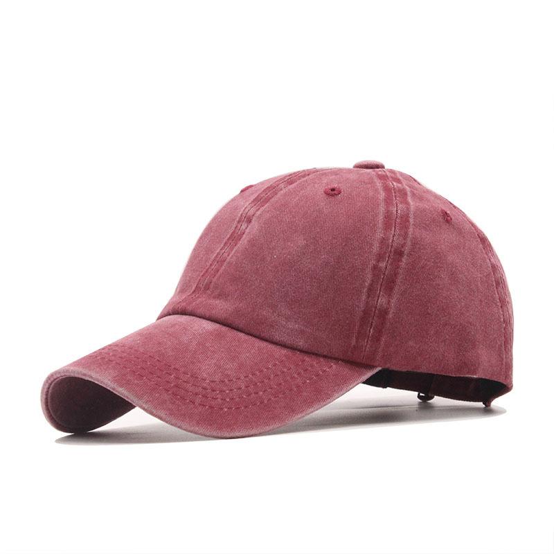 Light Plate Baseball Cap Women'S Washed Cotton Retro Sun Hat Outdoor Men'S Cap