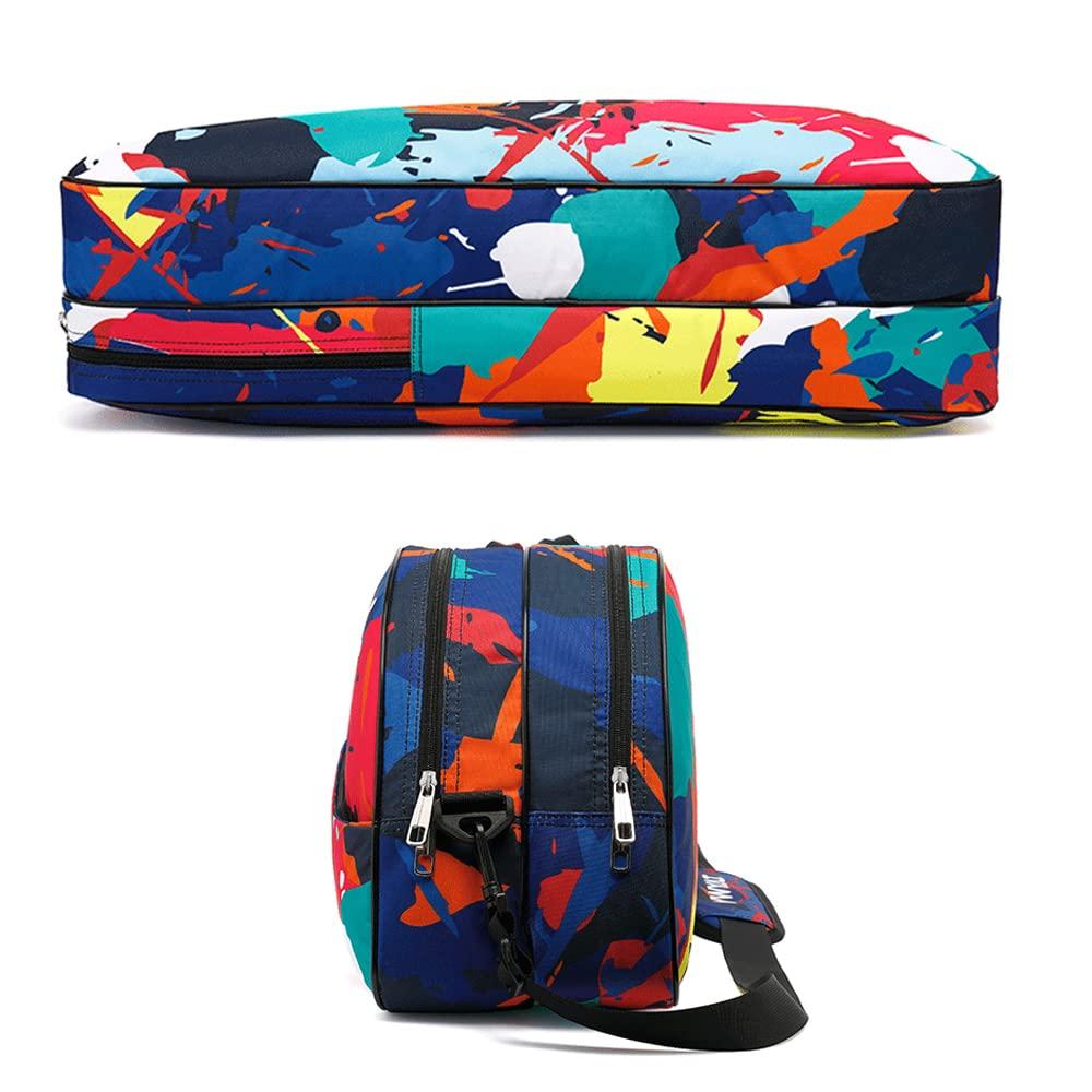 FMAFNLY Badminton Racket Tennis Sports Racket Club Holds 6 Badminton 4 Tennis Two Shoe Graffiti Yellow Bag, One-Shoulder Case, Storage, Activities,