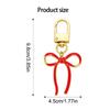 Elegant Red Bowknot Tassels Pendant Keychain Stylish Bag Charm For Keys And Bags Sturdy Alloy Material Car Key Decoration