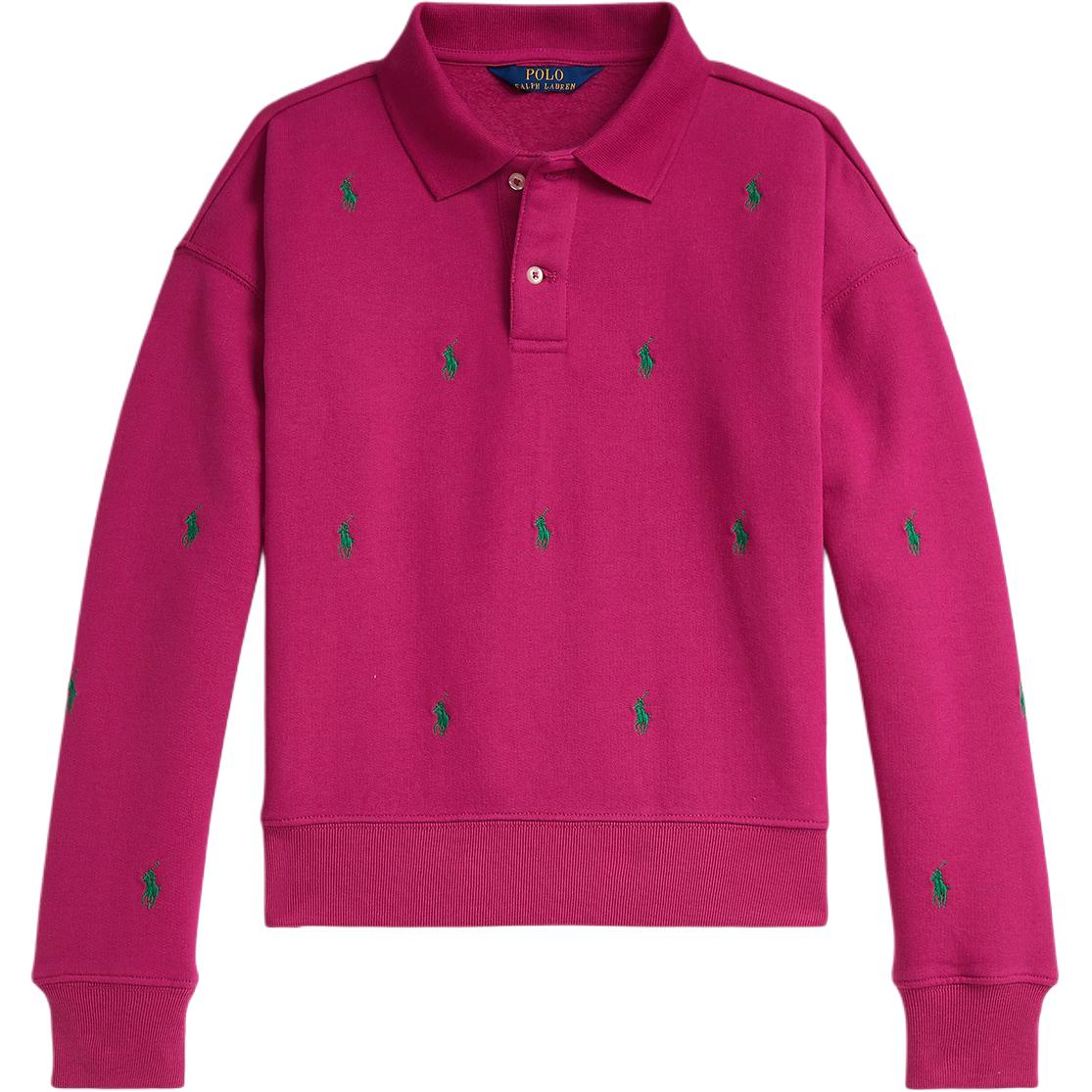 

Детский свитшот из флиса с логотипом Polo Ralph Lauren Розовый CWPOKNIG8020635 L