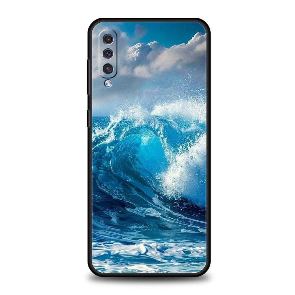 Blue Sea Ocean Waves Phone Case For Samsung A56 A36 A26 A24 A16 A14 A12 A32 A50 A70 A20E A22 A40 A34 A54 A42 A52 5G A06 Cover