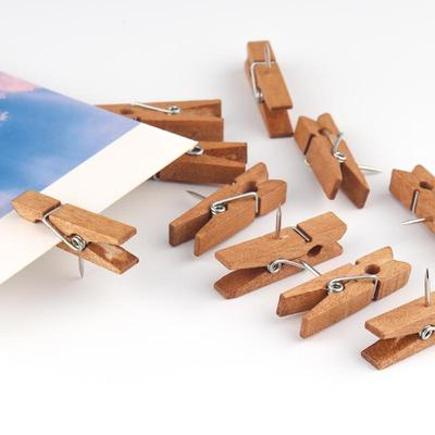 Kreative Holz-Stecknadel-Clips für Filz-, Korkbretter, Fotowände, Nachrichten- und Pinnwände - Perfekt zum Befestigen von Fotos und Notizen.