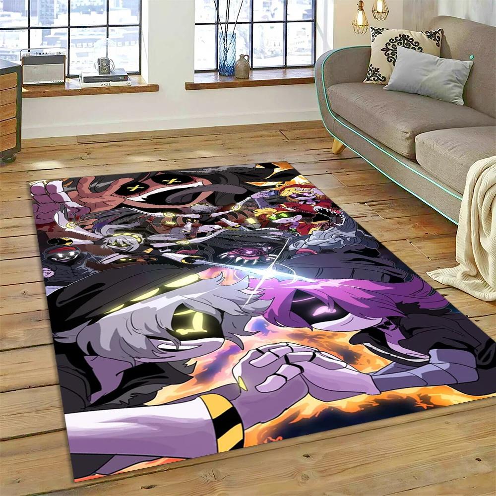 27 Stil Neue Mord-Drohnen Uzi Cartoon Roboter Teppich für Wohnzimmer Schlafzimmer Heimdekoration, Bodenteppich Rutschfest Sofa Fußmatte Kinder